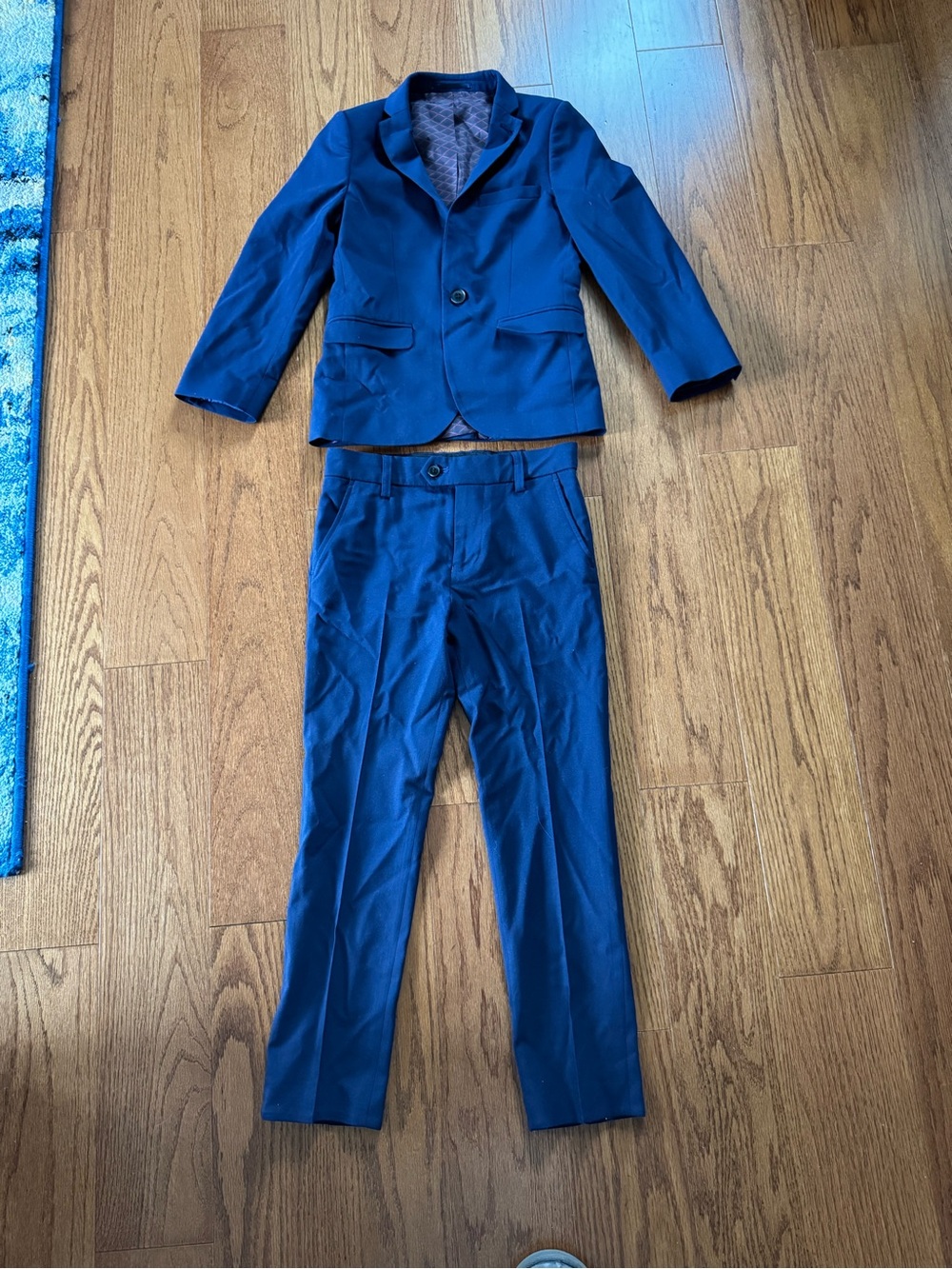 Next Classic Boy’s Navy Blue Two-Piece Suit Jacket and Trousers Sz 8